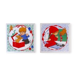 Vintage Jasco Christmas Trivets - (2)